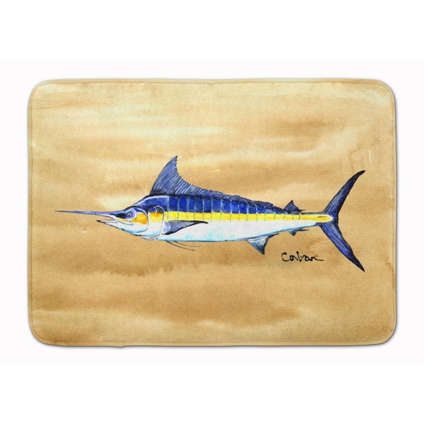 Carolines Treasures Swordfish on Sandy Beach Machine Washable Memory Foam Mat - 8754RUG