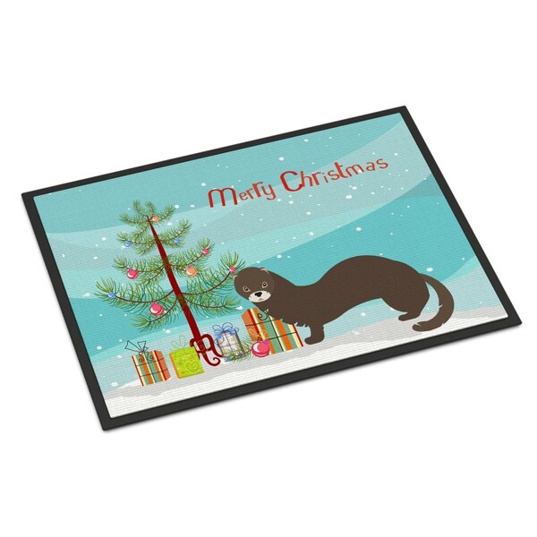 Carolines Treasures Russian or European Mink Christmas Indoor or Outdoor Mat - 18 x 27 in. - BB9235MAT