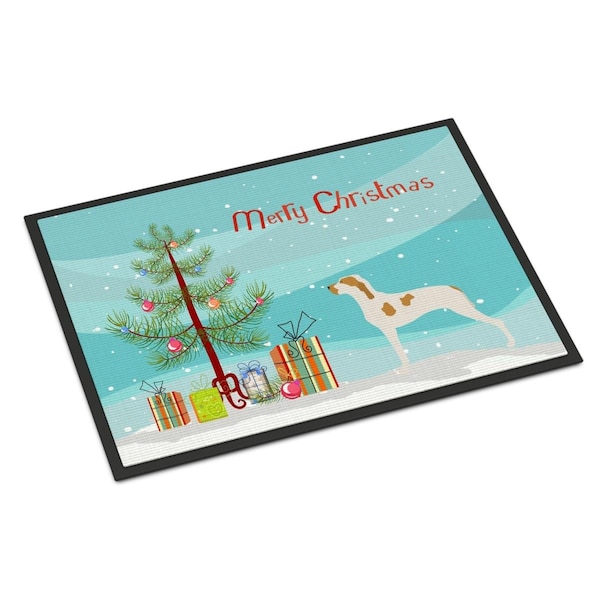 Carolines Treasures Ariege Pointer Christmas Indoor or Outdoor Mat - 18 x 27 in. - BB8434MAT