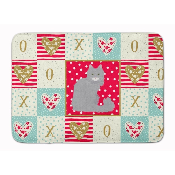 Carolines Treasures 19 x 27 in. Norwegian Forest Cat Love Machine Washable Memory Foam Mat - CK5772RUG