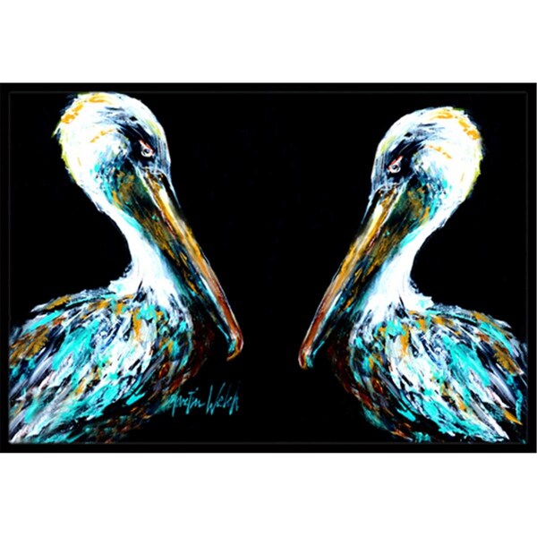 Carolines Treasures Dressed in Black Pelican Indoor or Outdoor Mat - MW1164MAT