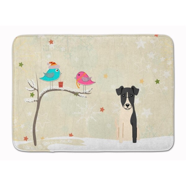 Carolines Treasures Christmas Presents Smooth Fox Terrier Machine Washable Memory Foam Mat - BB2570RUG