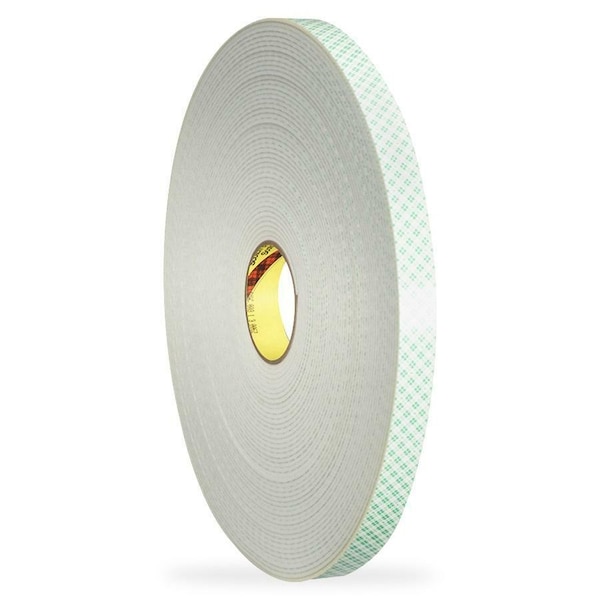 3M Foam Tape, White, 3"x36 yd., 125 mil, Urethane - 4008