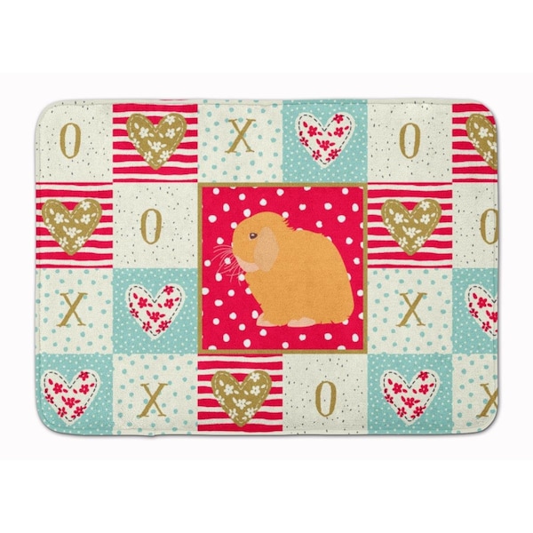 Carolines Treasures 19 x 27 in. Holland Lop Rabbit Love Machine Washable Memory Foam Mat - CK5395RUG
