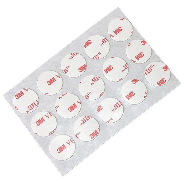 3M 3M 4930 VHB Tape 0.5" circle, White, 25 mil, 250PK - 4930