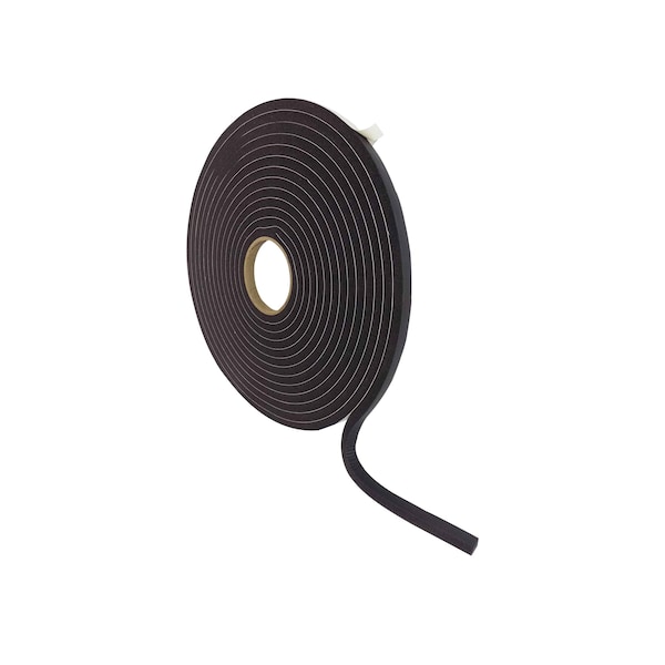 Wod Tape PVC Foam Tape Seal Window and Door Sound Proof Insulation: 1/4in x 35 ft 1/4 Thick, 96PK - WOD SSMDFT-1/4-00250-96-35-BLA