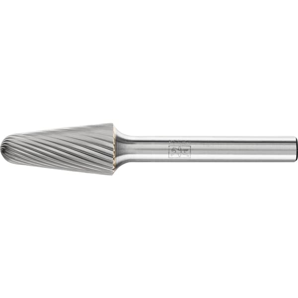 Pferd Carbide Bur - 14 Degree Taper, SGL Cut - 1/2" x 1-1/8" x 1/4" Shank - SL-4 - 25161