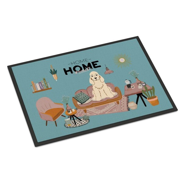 Carolines Treasures 24 x 36 in. Buff Cocker Spaniel Sweet Home Indoor or Outdoor Mat - CK7939JMAT