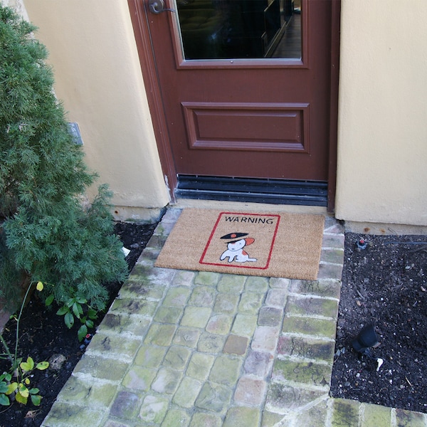 Rubber-Cal "Warning, Vicious Puppy Inside!" Dog Doormats Outdoor Dog Mats, 18 x 30-Inch - 10-106-043