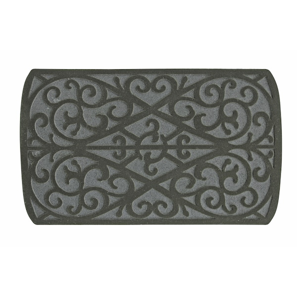 Sports Licensing Solutions Sports Licensing Solutions 18 in. W X 30 in. L Gray Scroll Rubber Door Mat - 58785