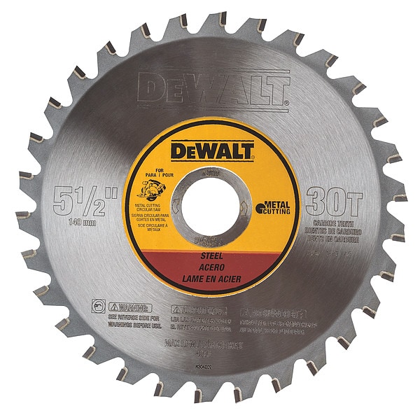 Dewalt 5 1/2" 30T Ferrous Metal Cutting 20mm Arbor - DWA7770