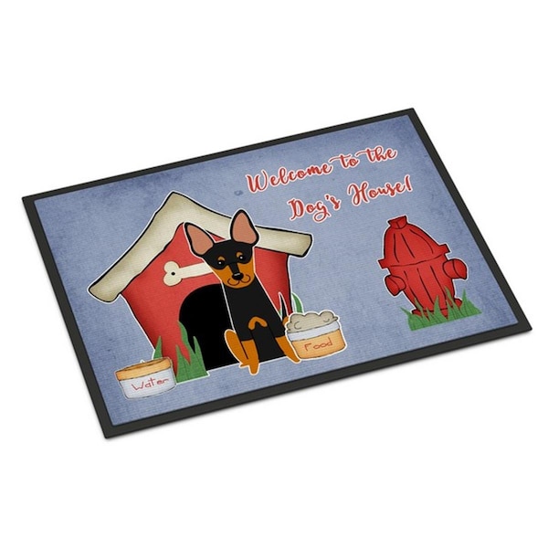 Micasa Dog House Collection English Toy Terrier Indoor or Outdoor Mat24 x 0.25 x 36 in. - MI893584