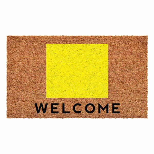Calloway Mills Personalized Door Mat, Black, Yellow, Natural, 24 in W x 48 in L - 108122448Q