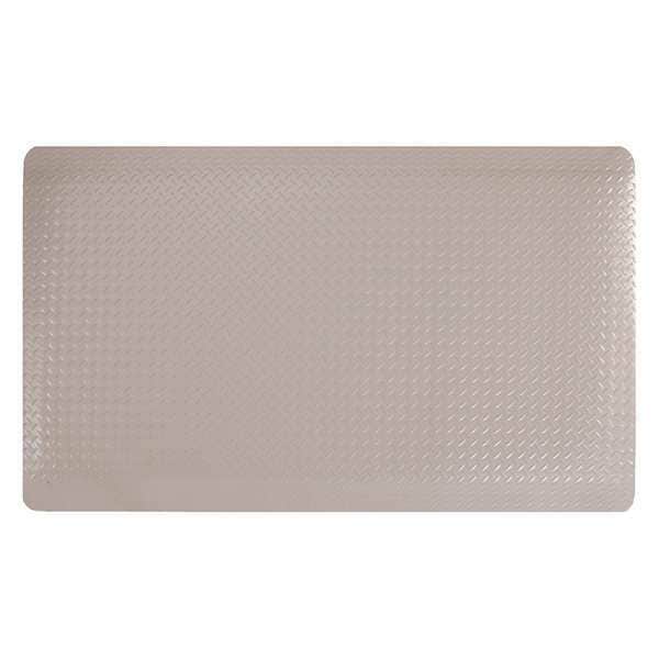 Apache Mills Antifatigue Mat, 3 ft. L x 2 ft. W, 15/16" Thickness, Gray - 3956507002X3