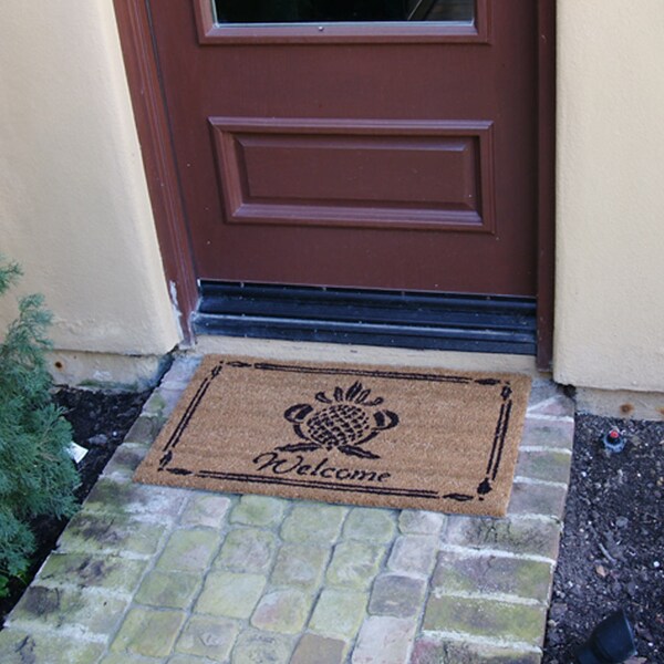 Rubber-Cal "Pineapple Welcome Mat" Pineapple Doormat, 18 x 30-Inch - 10-106-060