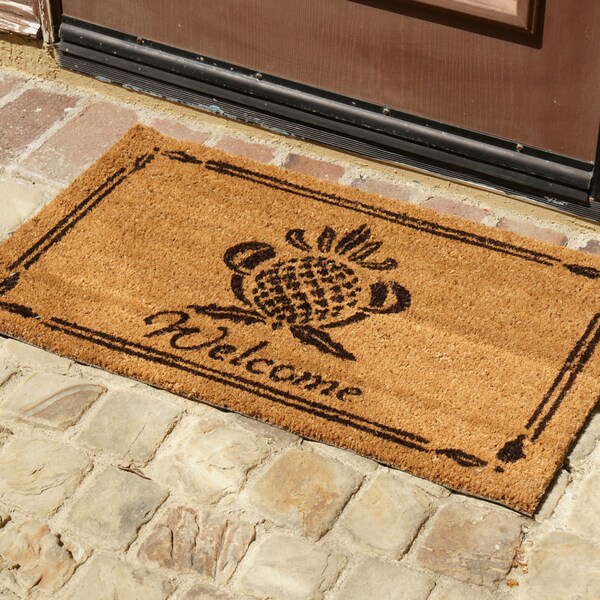Rubber-Cal "Pineapple Welcome Mat" Pineapple Doormat, 18 x 30-Inch - 10-106-060