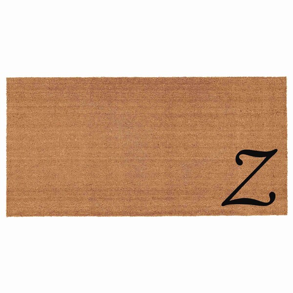 Calloway Mills Monogram Door Mat, Black, Natural, 36 in W x 72 in L - 153623672Z