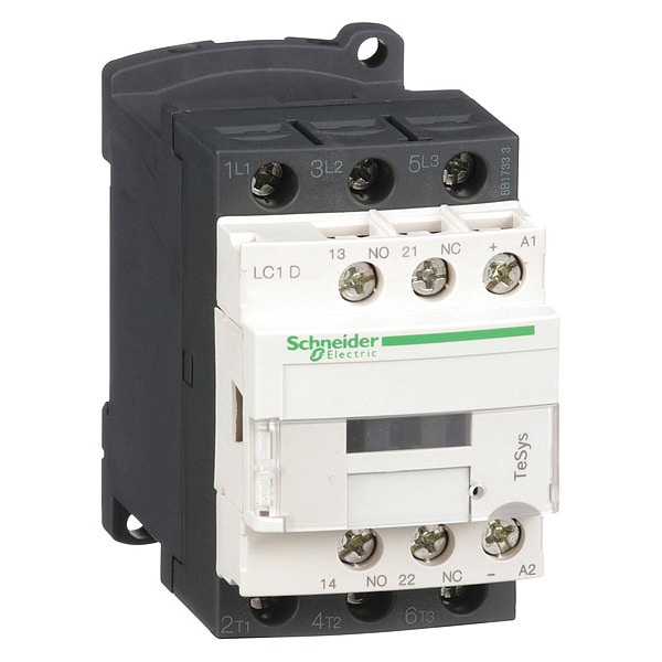 Contactor magnético IEC de Schneider Electric, 3 polos, 24 V DC, 9 A - LC1D096BL