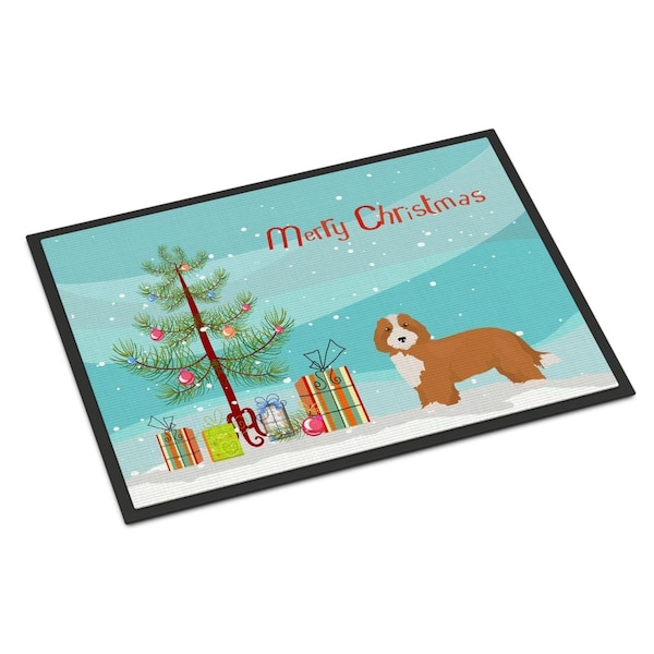 Carolines Treasures 24 x 36 in. Doxiepoo No.2 Christmas Tree Indoor or Outdoor Mat - CK3827JMAT