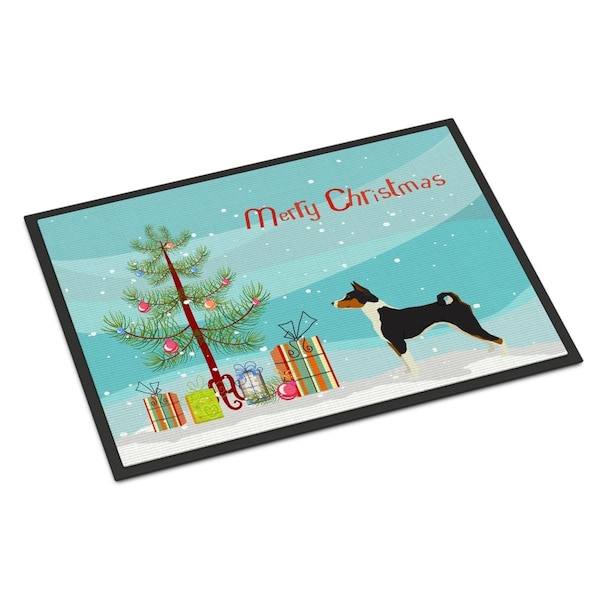 Carolines Treasures 18 x 27 in. Basenji Christmas Tree Indoor or Outdoor Mat - CK3517MAT