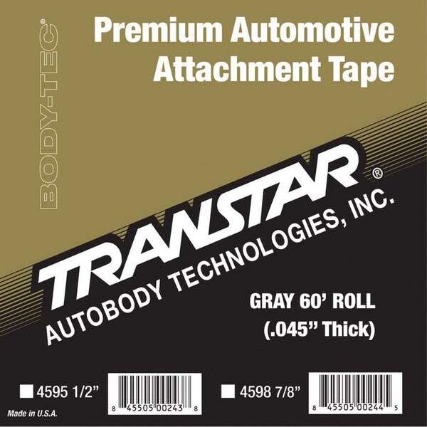 Transtar Autobody Technology Premium Automotive Attachment Tape, 7/8 x 60' Roll - 4598