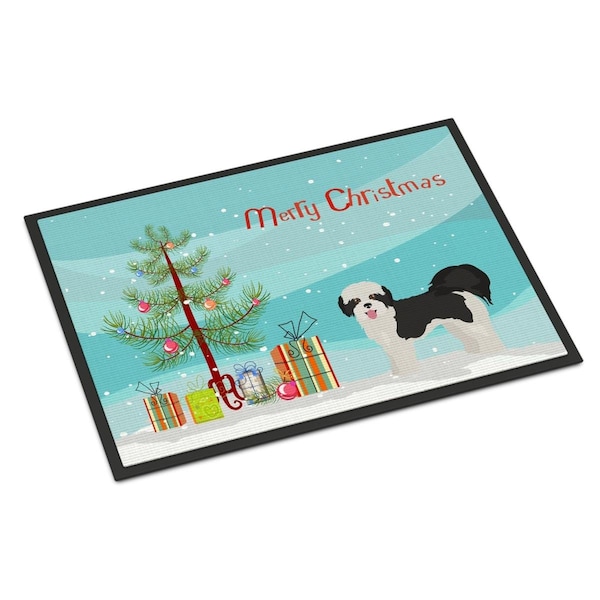 Carolines Treasures 18 x 27 in. Zuchon No.2 Christmas Tree Indoor or Outdoor Mat - CK3885MAT