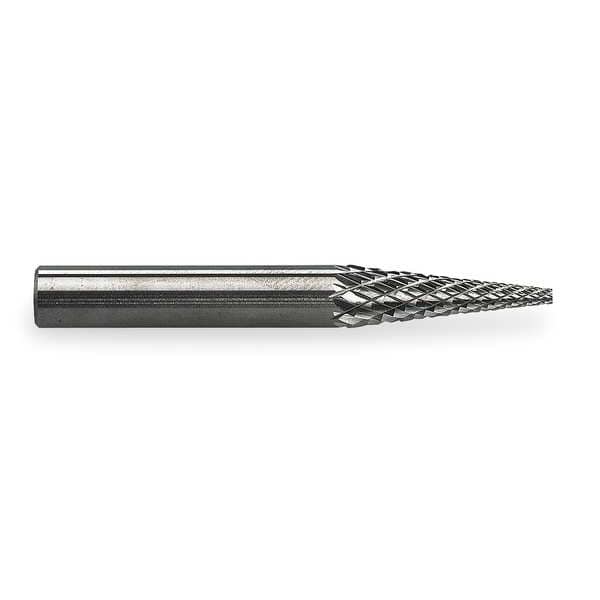 Widia Carbide Bur, Pointed Cone, 1/4, dbl Cut - M41490