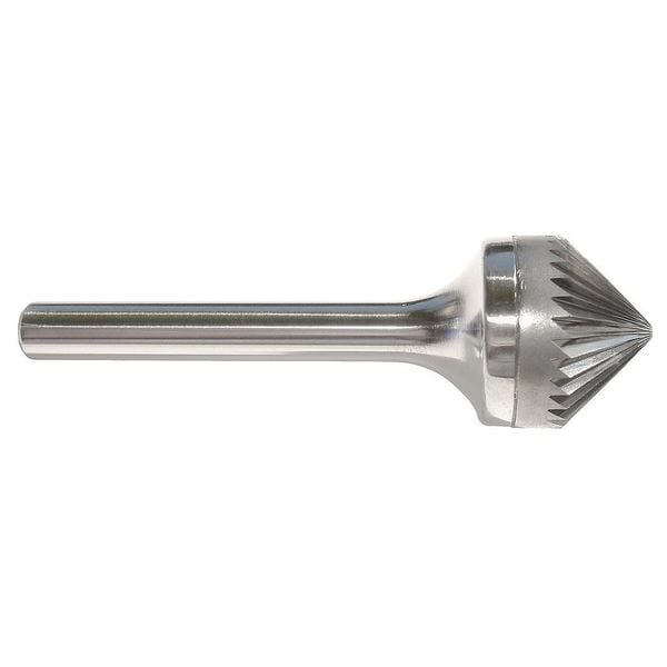 Zoro Select Carbide Bur, Cone, 1/8 In, 1/8 Shank - 310-001169
