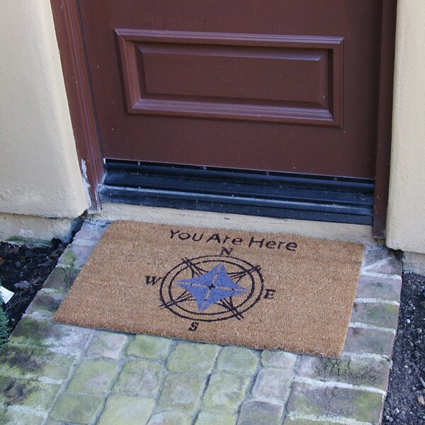 Rubber-Cal "Lost? You Are Here" Modern Welcome Mat, 18 x 30-Inch - 10-106-044