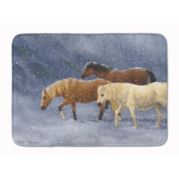 Carolines Treasures Seeking Shelter Horses Machine Washable Memory Foam Mat - ASA2197RUG