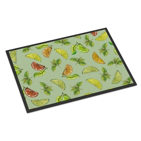 Carolines Treasures Lemons Limes and Orange Indoor or Outdoor Mat, 18 x 27 in. - BB5206MAT