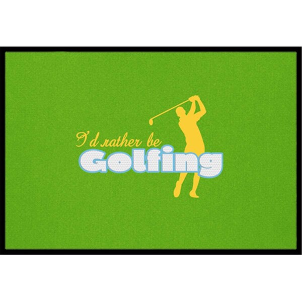 Carolines Treasures I Had Rather Be Golfing Man On Green Indoor Or Outdoor Mat 18 x 27 In. - SB3092MAT