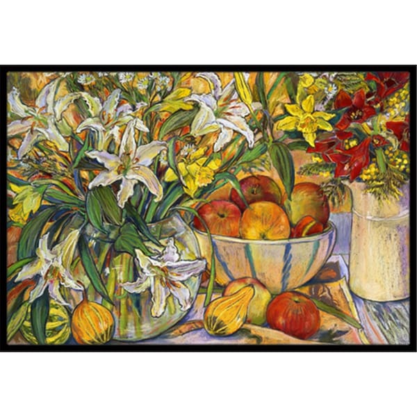 Carolines Treasures Fruit- Flowers and Vegetables Indoor or Outdoor Mat- 18 x 27 - DND021MAT