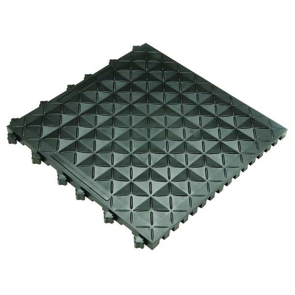 Ergo Advantage Safe-Flex Interlocking Antifatigue Mat Tile, Vinyl, 18 in W x 18 in L, 1 in Thick, 10 PK - A1B