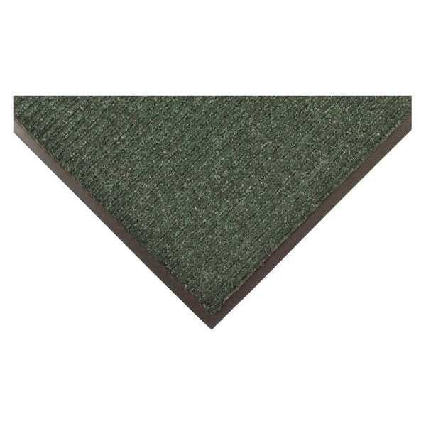 Notrax Entrance Mat, Indoor, Polypropylene, Ribbed Surface, Vinyl Back, 3/8 in Thick, 4 ft x 6 ft, Green - 8EML8