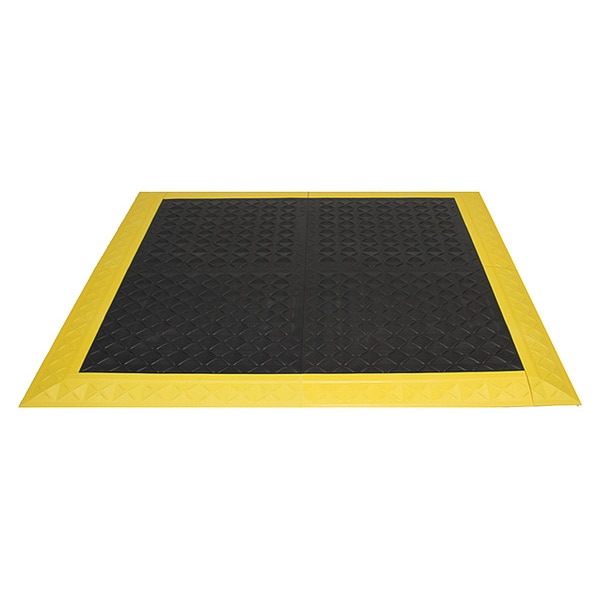 Ergo Advantage Safe-Flex Interlocking Antifatigue Mat Kit, Vinyl, 3 ft W x 3 ft L, 1 in Thick - A1BZ1