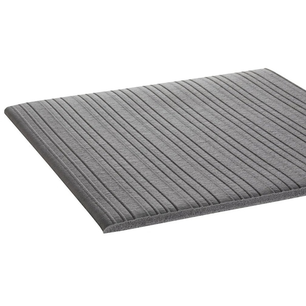 Crown Matting Technologies Antifatigue Mat, 5' L x 3' W, 1/4" Thickness, PVC Foam, Gray - FL 1435GY