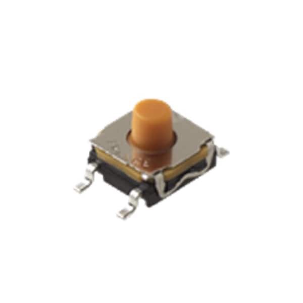 C&K Components Interruptor de Teclado, 1 Interruptor, SPST, Momentáneo-Táctil, 0.05A, 32Vdc, 1.75N, Terminal de Soldadura, Superficie - KSC411J70SHLFS.