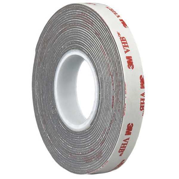 3M 3M 5962 VHB Tape 0.5" x 0.5", Black, 62 mil, 250PK - 5962