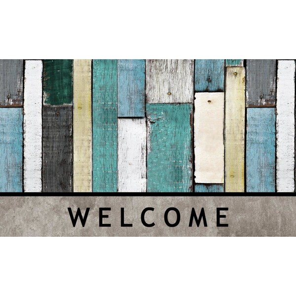 Sports Licensing Solutions Sports Licensing Solutions 18 in. W X 30 in. L Multi-Color Plank Rubber Door Mat - 58782