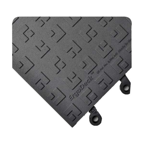Wearwell Mat, Vinyl, 18 in W x 7/8 in Thick, 10 PK - 566.78X18X18BK-CS10