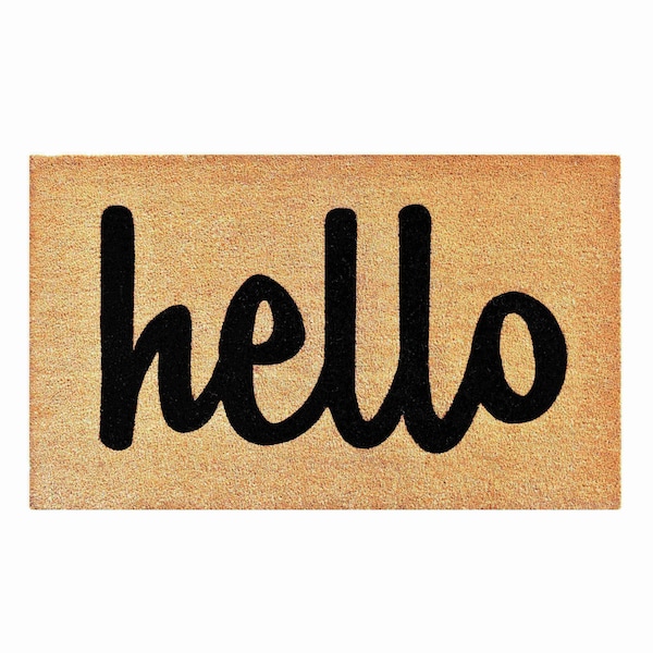 Calloway Mills Entrance Mat, Coir, Natural, Black - 100343048NBS