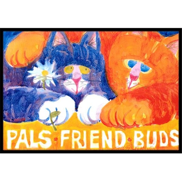 Carolines Treasures Carolines Treasures 6029MAT Cats Pals Friends Buds Indoor Or Outdoor Mat - 18 x 27 in. - 6029MAT
