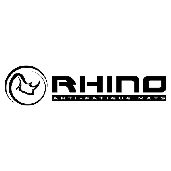 Rhino Mats Multi-Use Drainage Mat, Rubber, Drainage Holes, 3 ft W x 5 ft L, Black - MM-3660B