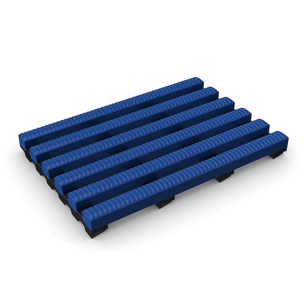 Durable Corp Anti-Slip Barefoot, Self Draining Matting 3'x33' Ocean Blue - H2K3X33BLU