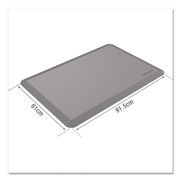 Fellowes Antifatigue Mat, 24" L x 36" W, 0.75" Thickness, Black - 8707002