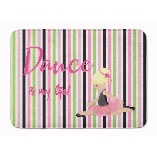 Carolines Treasures Ballet Dance is My Life Blonde Machine Washable Memory Foam Mat - BB5395RUG