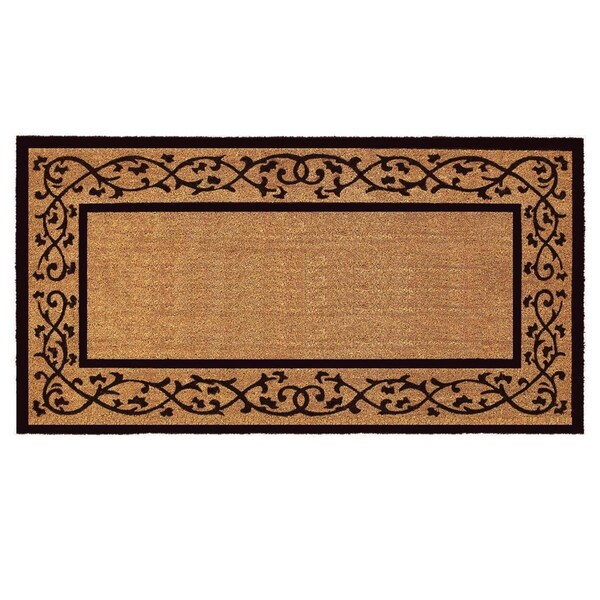 Configuracion 30 x 48 in. Abbington Rectangular Doormat Natural & Black - CO2827157