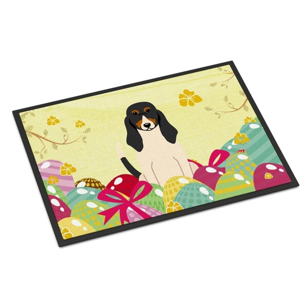 Carolines Treasures 18 x 27 in. Easter Eggs Swiss Hound Indoor or Outdoor Mat - BB6044MAT