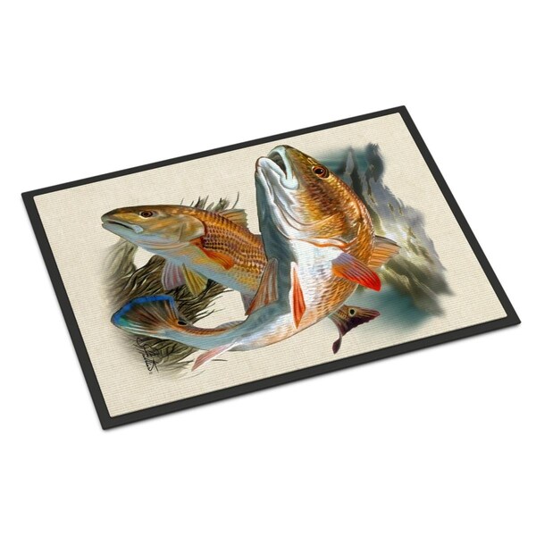Carolines Treasures 18 x 27 in. Red Fish Indoor or Outdoor Mat - JMA2007MAT
